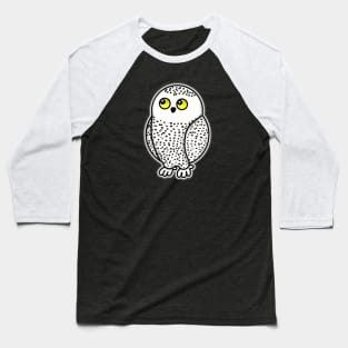 Chibi Snowy Owl Glow Baseball T-Shirt